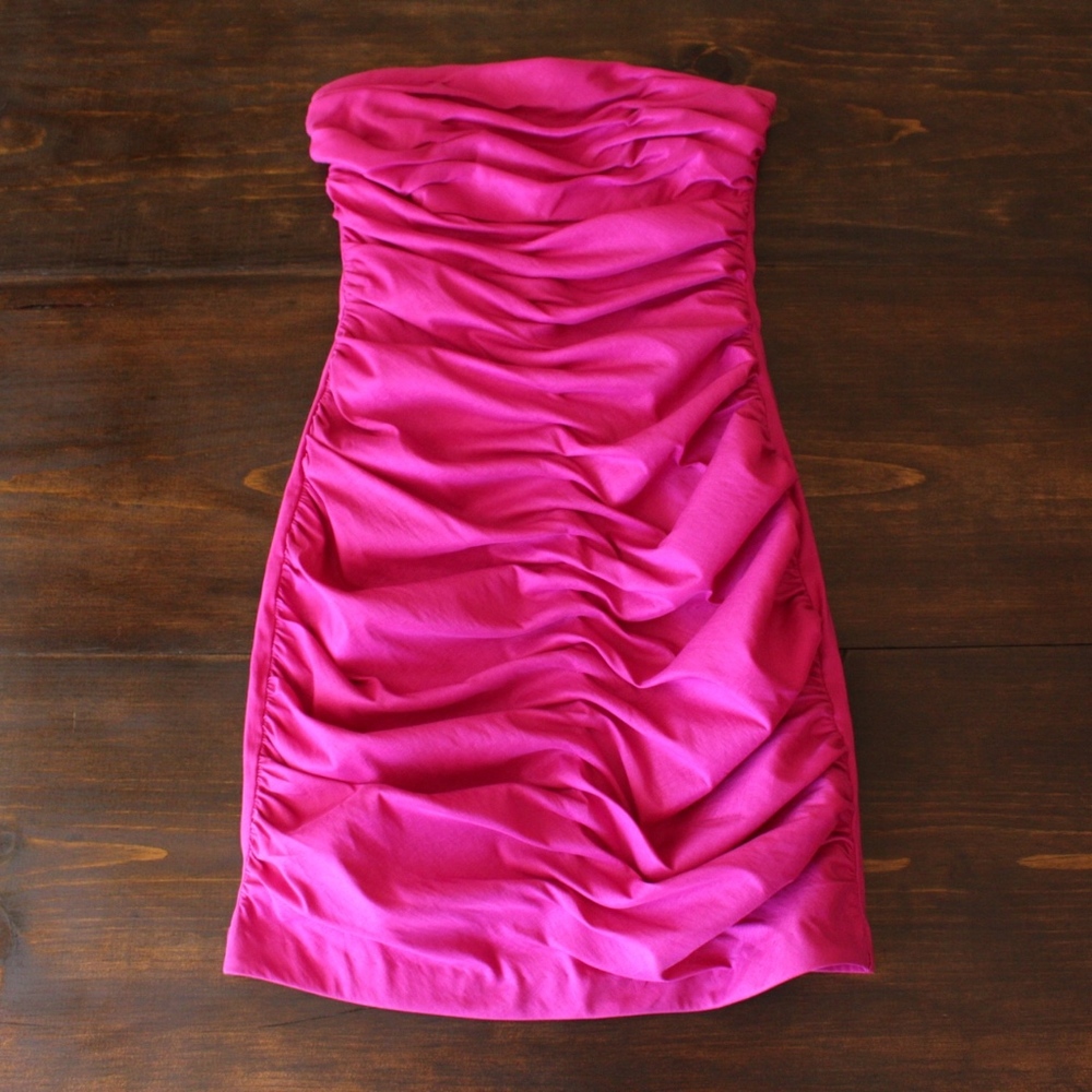 Jessica McClintock // Ruffled Strapless Dress